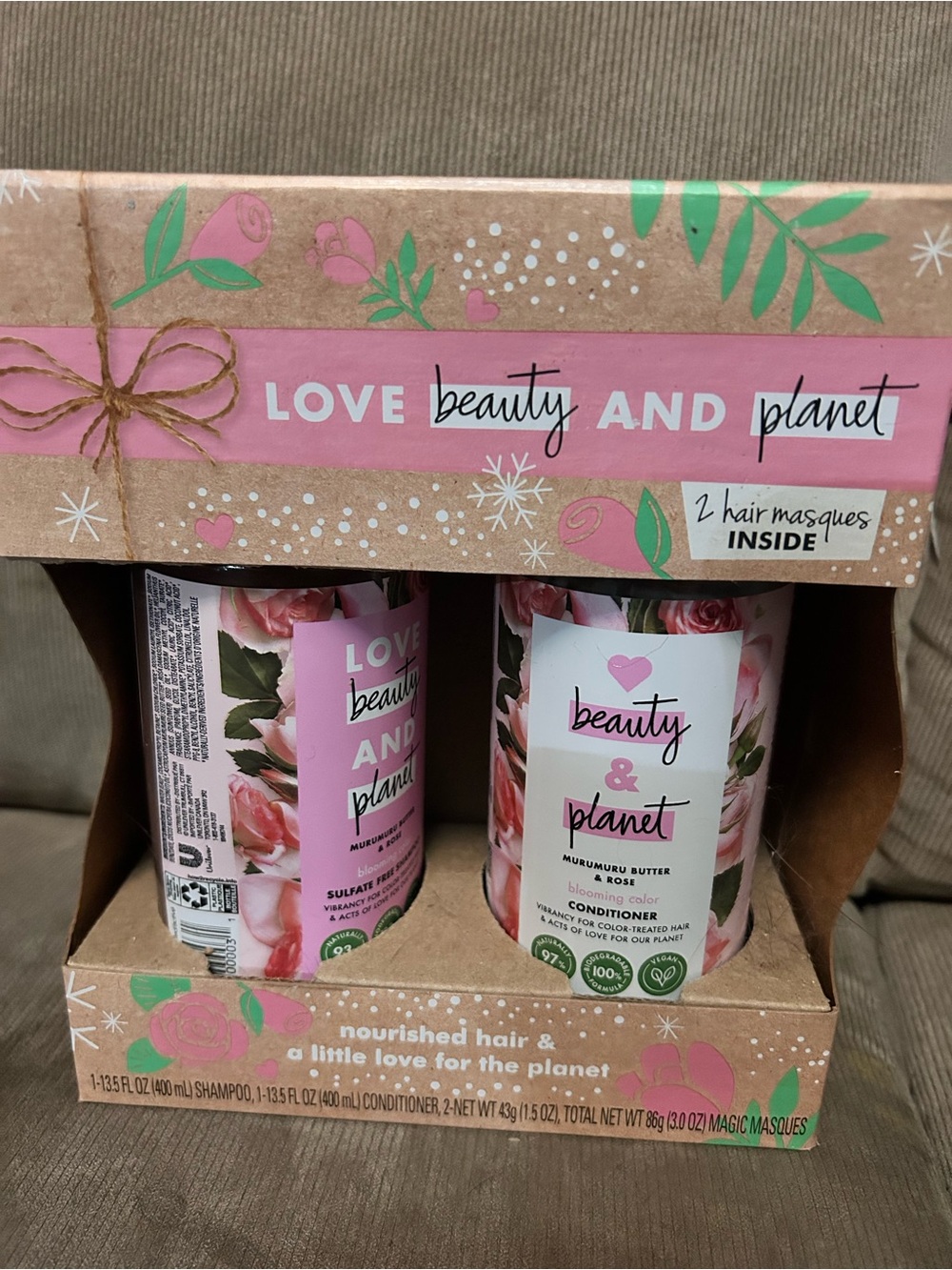 Murumuru Butter & Rose Shampoo & Conditioner Set by Love Beauty and Planet